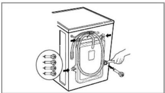 LG WD-10390NDK - ■ Removing transit bolts - 2