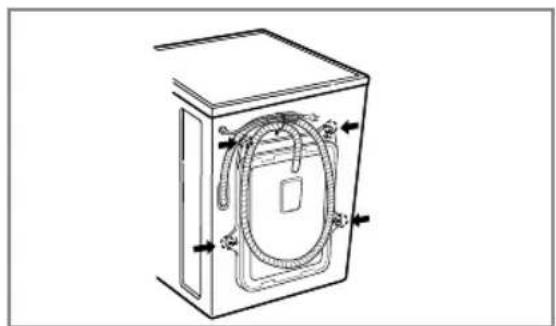 LG WD-10390NDK - ■ Removing transit bolts - 1