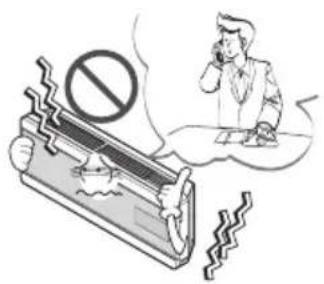 Illustration showing a person reacting to a phone call with a 'no' symbol, surrounded by a distressed car with visible exhaust.
