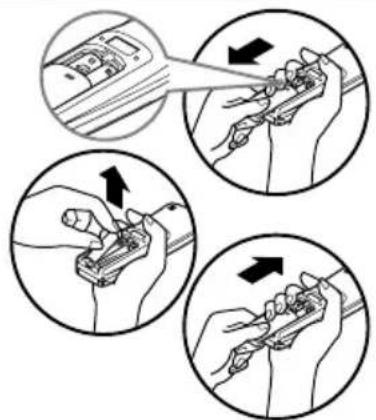 Diagram illustrating four steps of a hand tool application, showing step-by-step folding and retraction.