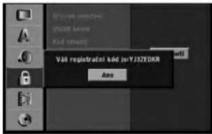 Váš registracní kód je:YJ3ZEDKR Ano