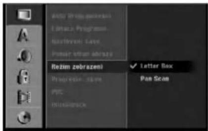 Rezim zobrazeni Letter Box Pass Scan