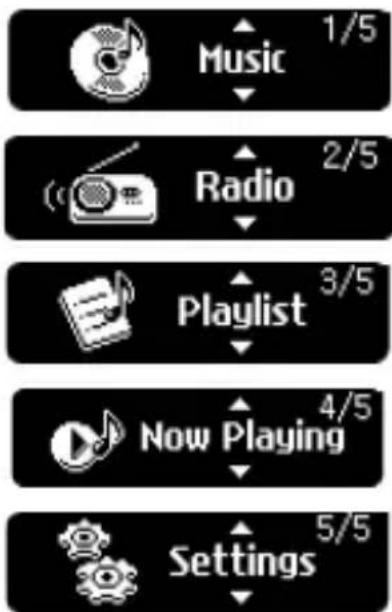 LG MF-FM16S1K - Obrazovka hlavního menu - 1
