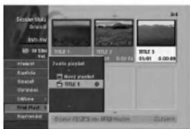 LG RH7521JP1L - Přidání dalších titulů/kapitol do seznamu Playlist -RWvn - 2