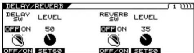 ROLAND VG-99 - Setting the Delay and Reverb (DELAY/REVERB) - 1