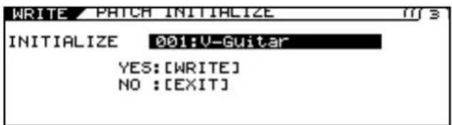 ROLAND VG-99 - Initializing User Patches (PATCH INITIALIZE) - 1