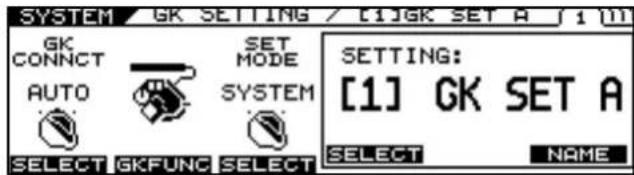 ROLAND VG-99 - Naming GK Settings (GK NAME) - 1