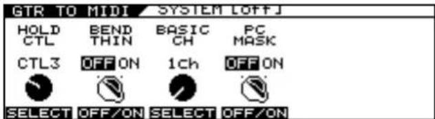 ROLAND VG-99 - Press [F5] (SYSTEM). - 1