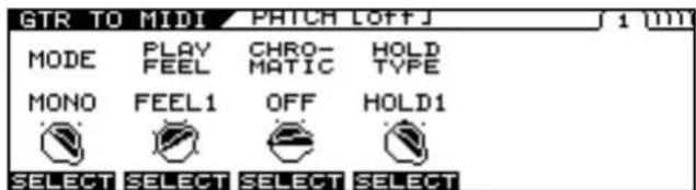 ROLAND VG-99 - Set the mode with [F1] (SELECT) or the F1 knob. - 1