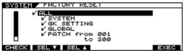 ROLAND VG-99 - Restoring the VG-99 to its Original Factory Condition (FACTORY RESET) - 2