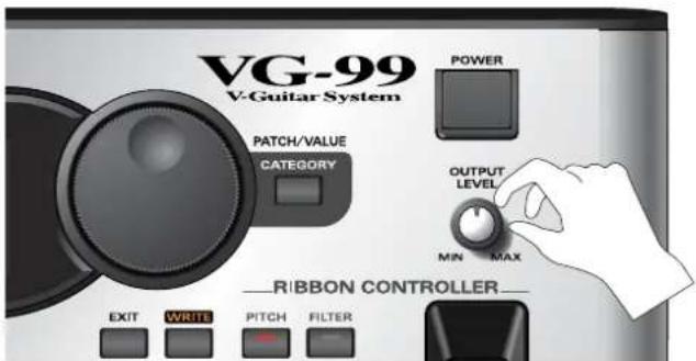 ROLAND VG-99 - Adjusting the Volume - 1