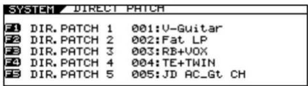 ROLAND VG-99 - Setting DIRECT PATCH - 2