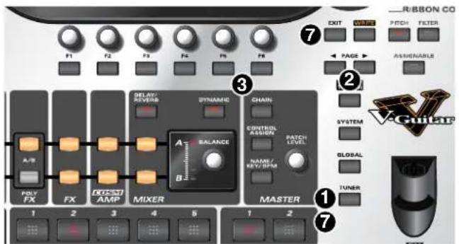 ROLAND VG-99 - Tuning the Guitar (TUNER) - 1