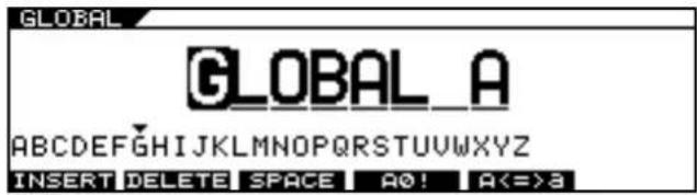 ROLAND VG-99 - Naming the Settings (GLOBAL NAME) - 2