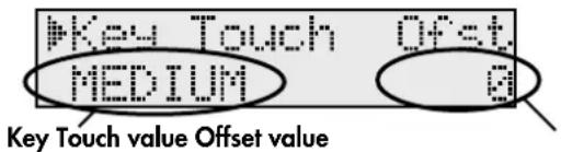 ROLAND RD-300GX - Changing the Key Touch (Key Touch/Ofst) - 1