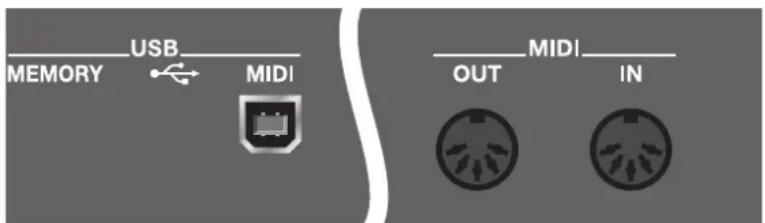 ROLAND RD-300GX - About MIDI Connectors - 1
