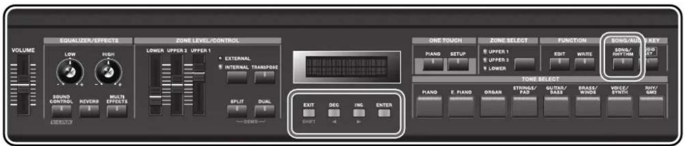 ROLAND RD-300GX - Playing Rhythm ([SONG/RHYTHM] Button) - 1
