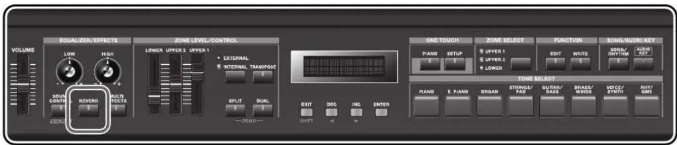 ROLAND RD-300GX - Adding Reverberation to the Sound ([REVERB] Button) - 1