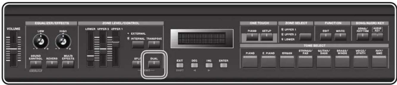 ROLAND RD-300GX - Performing with Layered Tones ([DUAL] Button) - 1