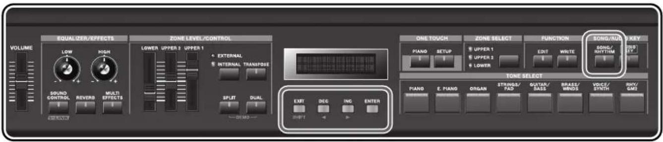 ROLAND RD-300GX - Playing Songs ([SONG/RHYTHM] Button) - 1