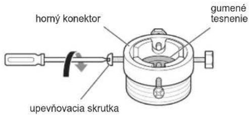 horný konektor gumené tesnenie upevňovacia skrutka