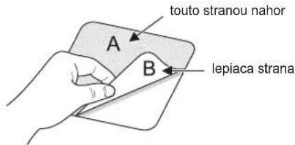 touto stranou nahor A B lepiaca strana