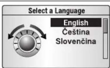 Select a Language English Čeština Slovenčina