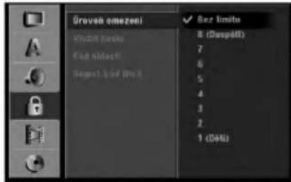 Üroven omezeni ✓ Bez limits 8 (Despäff) 7 6 5 4 3 2 1 (D4h)