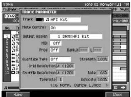 0032 Track Parameter Track 1 HFI Kit Mute Control On Output Assign 1 DRM+HFI Kit MDI Off Prog Off Bank.H --- L --- Quantize Type Off Strength 100% Grid Resolution J <120> Shuffle Resolution J <120> Rate 66% Template 1 Velocity 100% (16 Norm. Dance L.Acc) Name Close Sons 02 Wonderful TM 94.00 0-01-000 3-01-000