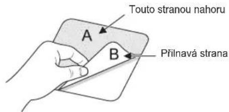 Touto stranou nahoru A B Přilnavá strana