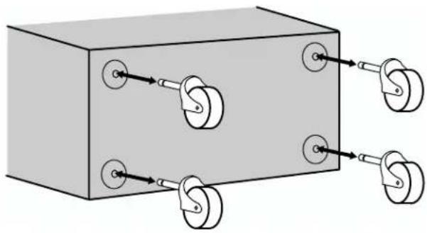 ROLAND TDA-700 - Attaching and Removing the Casters - 4