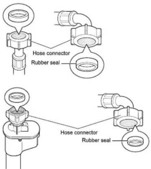 Hose connector Rubber seal Hose connector Rubber seal