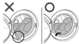 Medical diagram showing two stages of fetal development with cross and ovals, labeled in English.