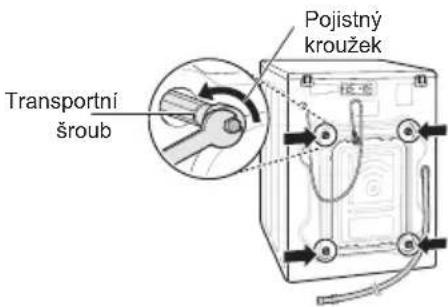 Transportní šroub Pojistný kroužek
