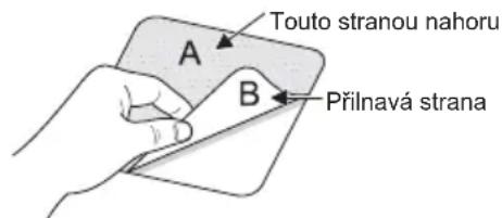 Touto stranou nahoru A B Přilnavá strana
