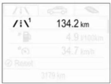 /i\1 134.2 km 4.9 V/100km 34.7 km/h Reset 3179 km