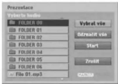 Prezentace Vybratu hulho FOLDER 00 FOLDER 01 FOLDER 02 FOLDER 03 FOLDER 04 FOLDER 05 FOLDER 06 File 01.mp3 Vybrat vše Odrnačit vše Start Zrudit HABOGA