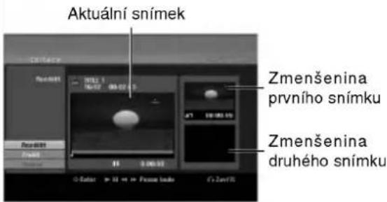 Aktuální snímek Zmenšenina prvního snímku Zmenšenina druhého snímku