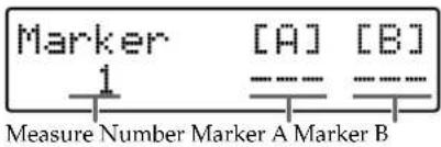 Marker 1 [A] [ B ] ---- ---- Measure Number Marker A Marker B