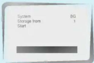 System BG Storage from 1 Start