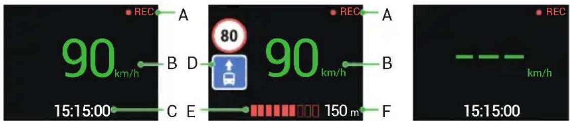90 km/h 15:15:00 B D C E 80 90 km/h 150 m REC A REC A B REC km/h 15:15:00
