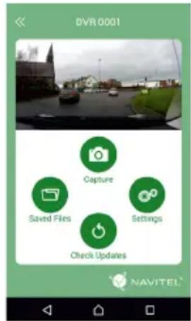 DVR 0001 Capture Saved Files Settings Check Updates NAVITEL