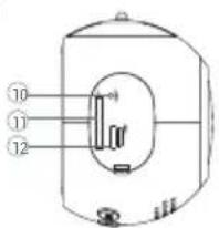 Diagram of a device with numbered labels pointing to internal components