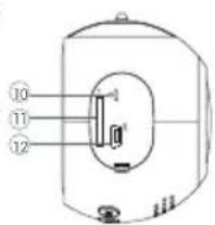 Technical diagram of a device with numbered components labeled 10, 11, and 12