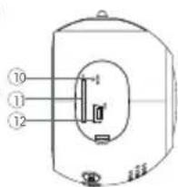 Diagram of a device with numbered parts labeled 10, 11, and 12 pointing to internal components.