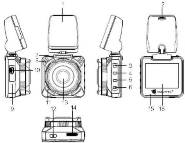 Navitel MSR700 - Anordnung des Geräts - 1