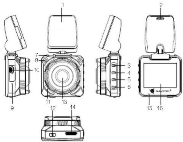Navitel MSR700 - lrenginio išdėstymas - 1