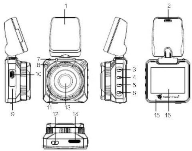 Navitel MSR700 - Eszköz elrendezése - 1