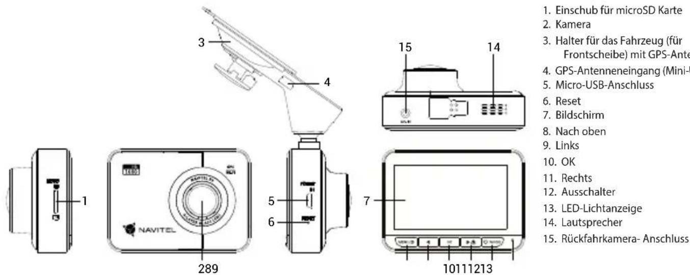 Navitel R9 - Anordnung des Geräts - 1