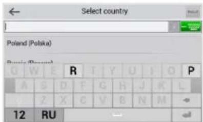 Select country Poland (Polska) Country (Poyska) G W E R T Y U I O P A S D F G H J K L Z X C V B N M 12 RU